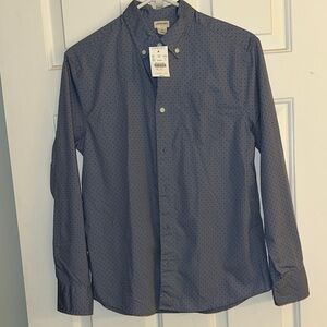 NWT Crewcuts Navy Polka Dot Button-Down Shirt sz 14